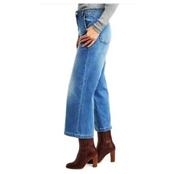 GAP Trouser Jeans Wide‎ Leg Crop 27 Tall - Picture 1 of 7